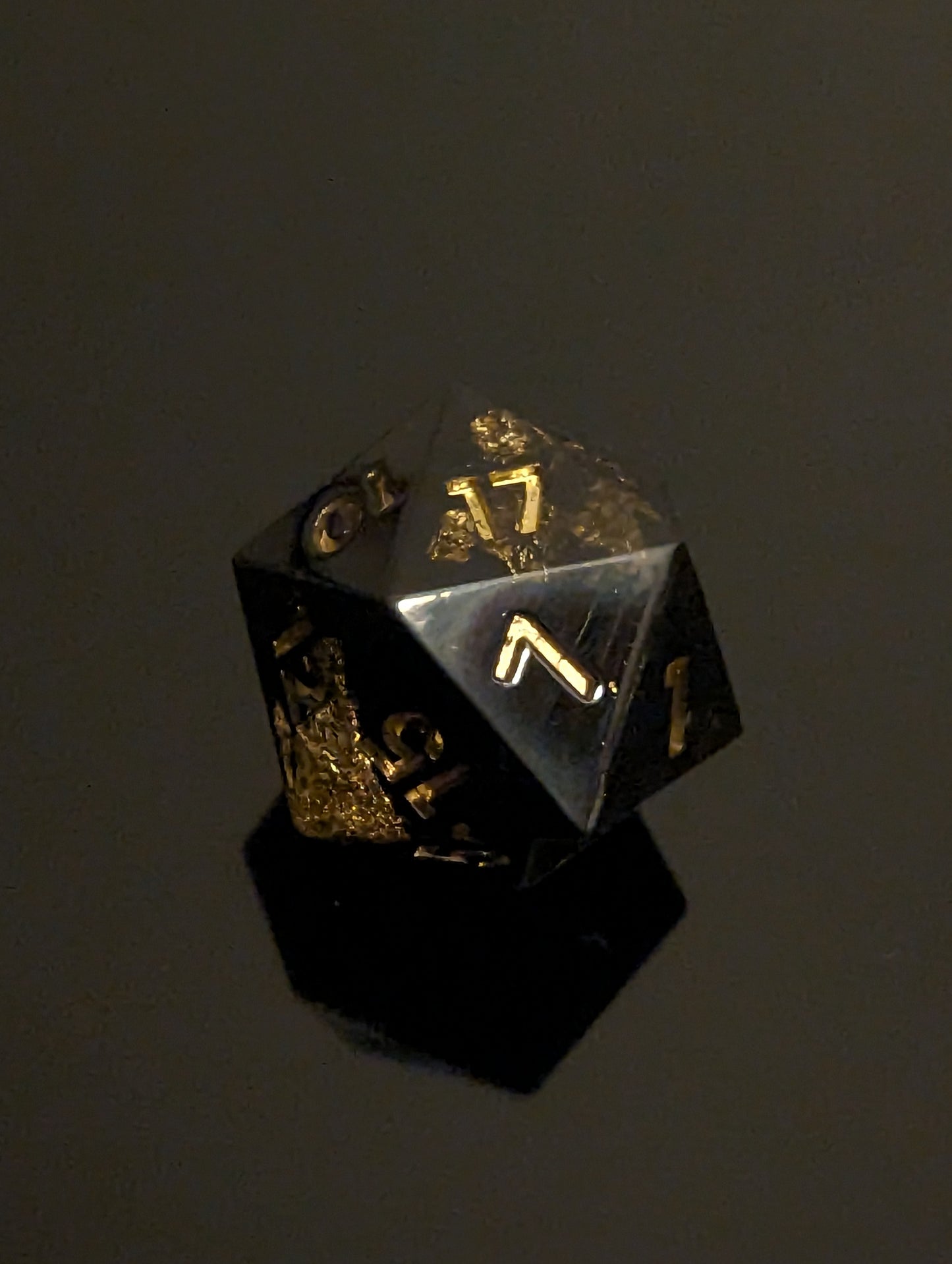 Tabletop Gaming Resin Dice: Golden Oblivion