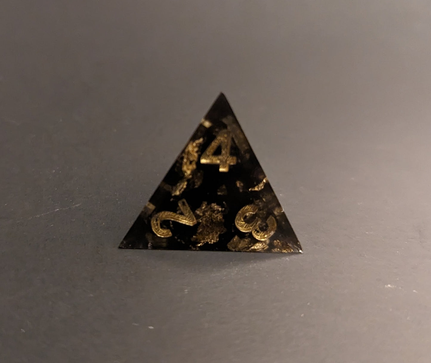 Tabletop Gaming Resin Dice: Golden Oblivion