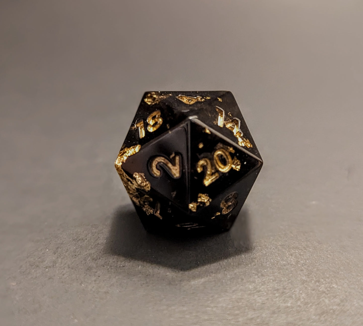 Tabletop Gaming Resin Dice: Golden Oblivion