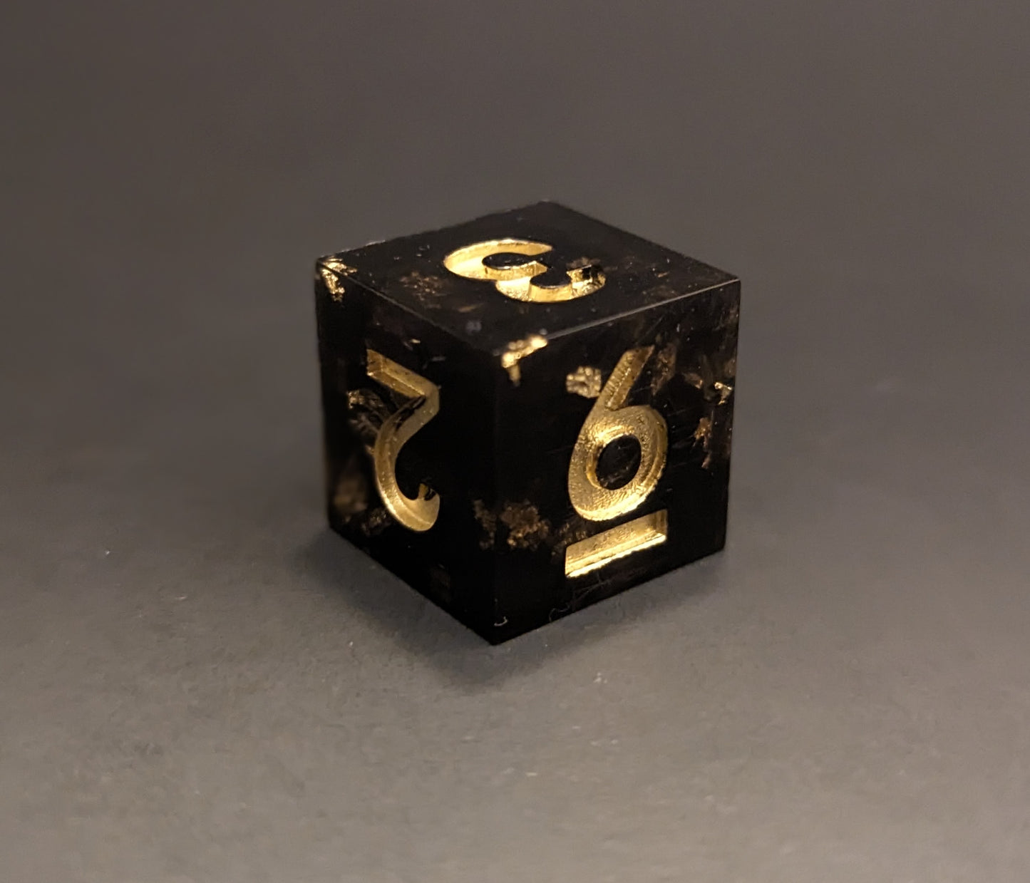 Tabletop Gaming Resin Dice: Golden Oblivion