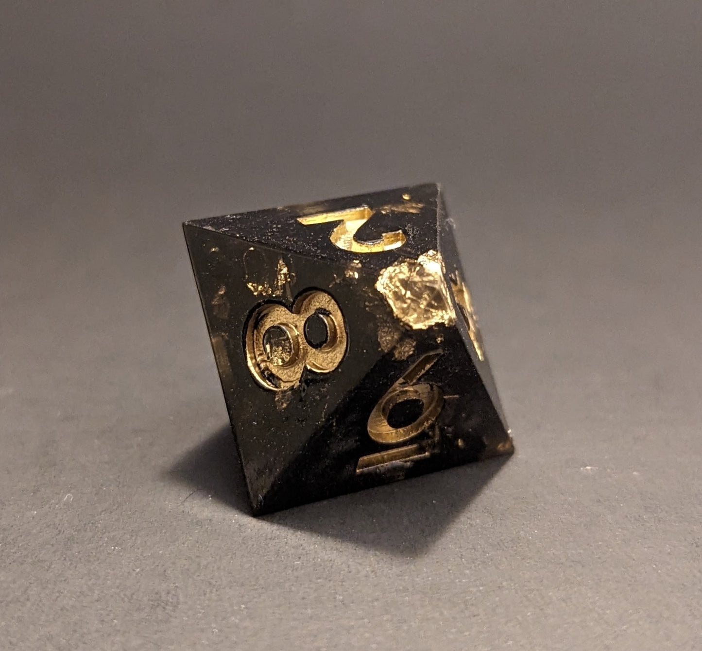 Tabletop Gaming Resin Dice: Golden Oblivion